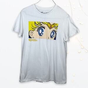 Sailor Moon Eyes White Graphic Shirt